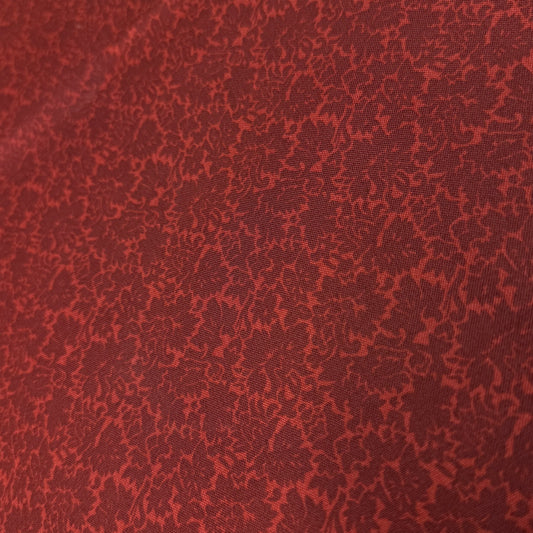 1 2/3 Yds x 44" Red Floral Oxford Hall by Connecting Threads Cotton Fabric
