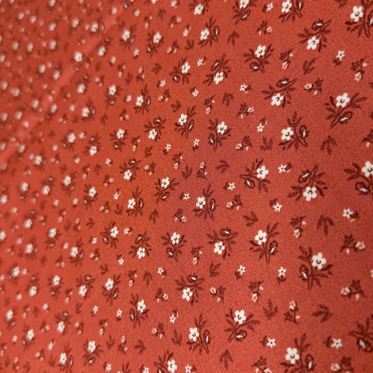 ✂️ 44" Brickish Floral Hometown Americana II by Connecting Threads Cotton Fabric