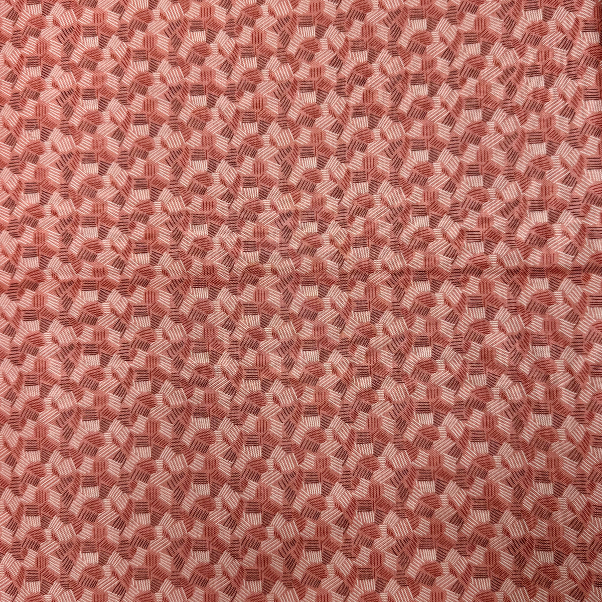 ✂️ 44" Peachy Pink Hatchmarks Hometown Americana by Connecting Threads Cotton Fabric