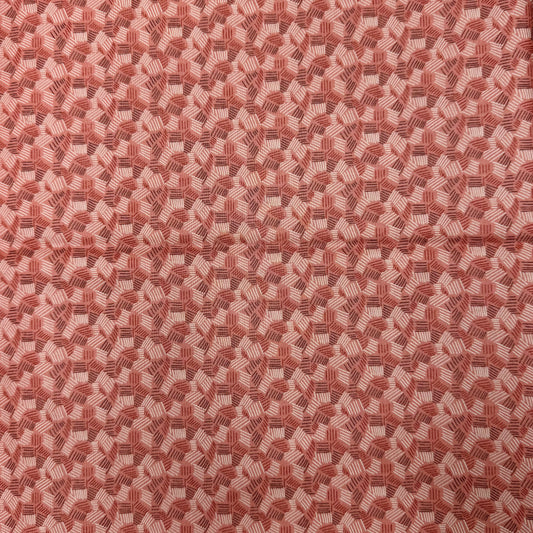 ✂️ 44" Peachy Pink Hatchmarks Hometown Americana by Connecting Threads Cotton Fabric