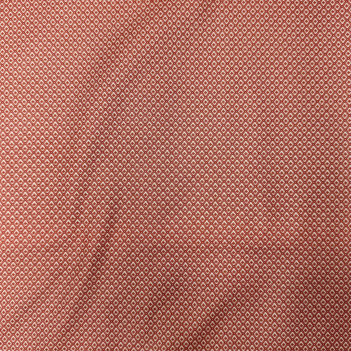 ✂️ 44" Reddish Orange Squiggly Diamond Hometown Americana by Connecting Threads Cotton Fabric
