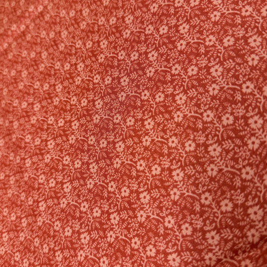 ✂️ 44" Rusty Brick Floral Hometown Americana by Connecting Threads Cotton Fabric