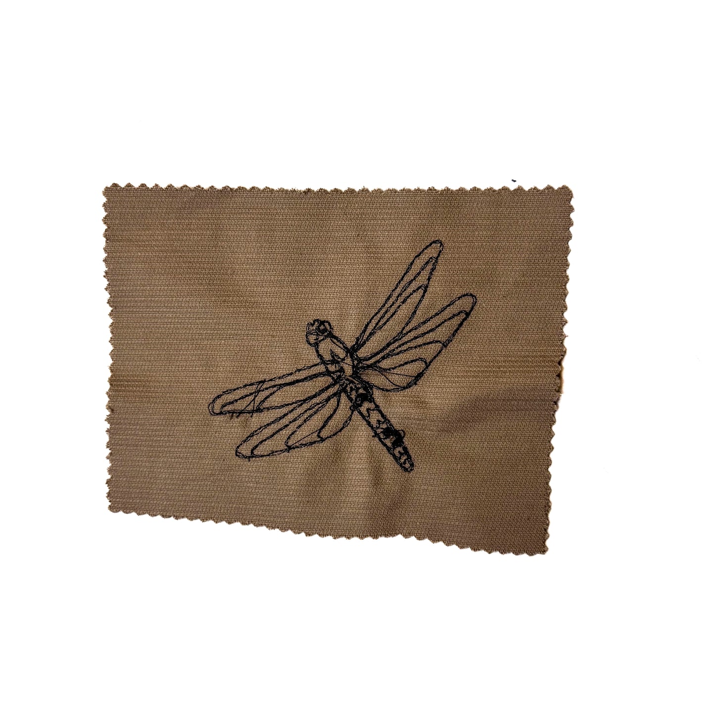 Dragonfly Sew-On Patch, 5" x 6.5", Corduroy, Cotton Fabric