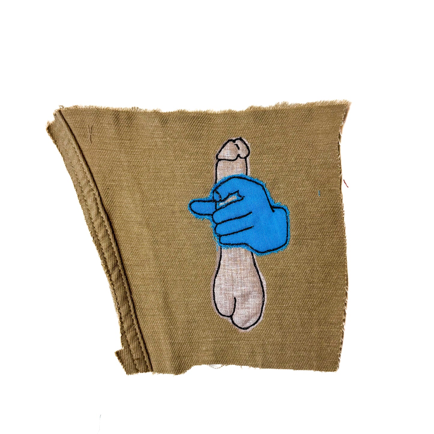 Stroke Sew-On Patch, 4.5" x 6", Denim, Cotton, Poly Fabric