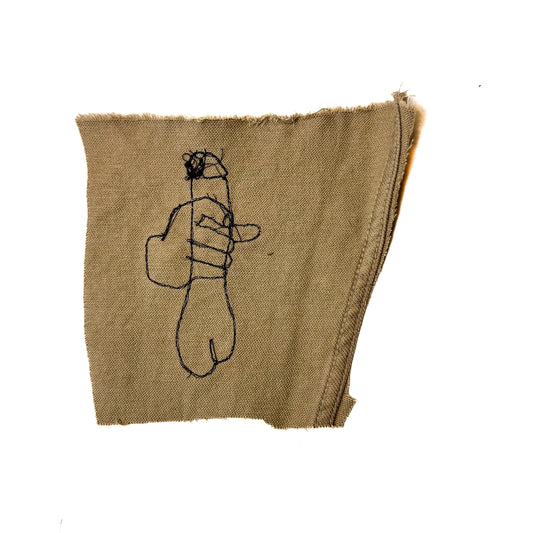 Stroke Sew-On Patch, 4.5" x 6", Denim, Cotton, Poly Fabric