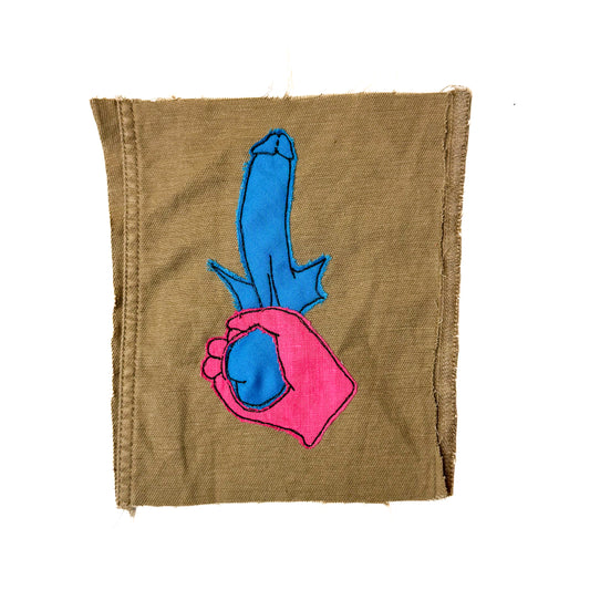 Tug Sew-On Patch, 7" x 9", Denim, Cotton, Linen Fabric