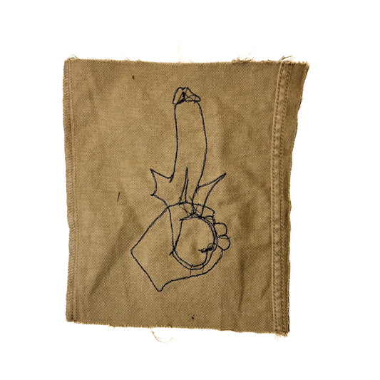 Tug Sew-On Patch, 7" x 9", Denim, Cotton, Linen Fabric