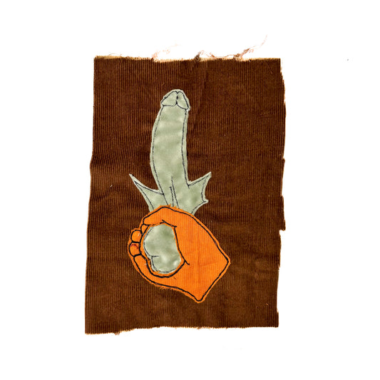 Tug Sew-On Patch, 6" x 9", Corduroy, Cotton, Velvet Fabric