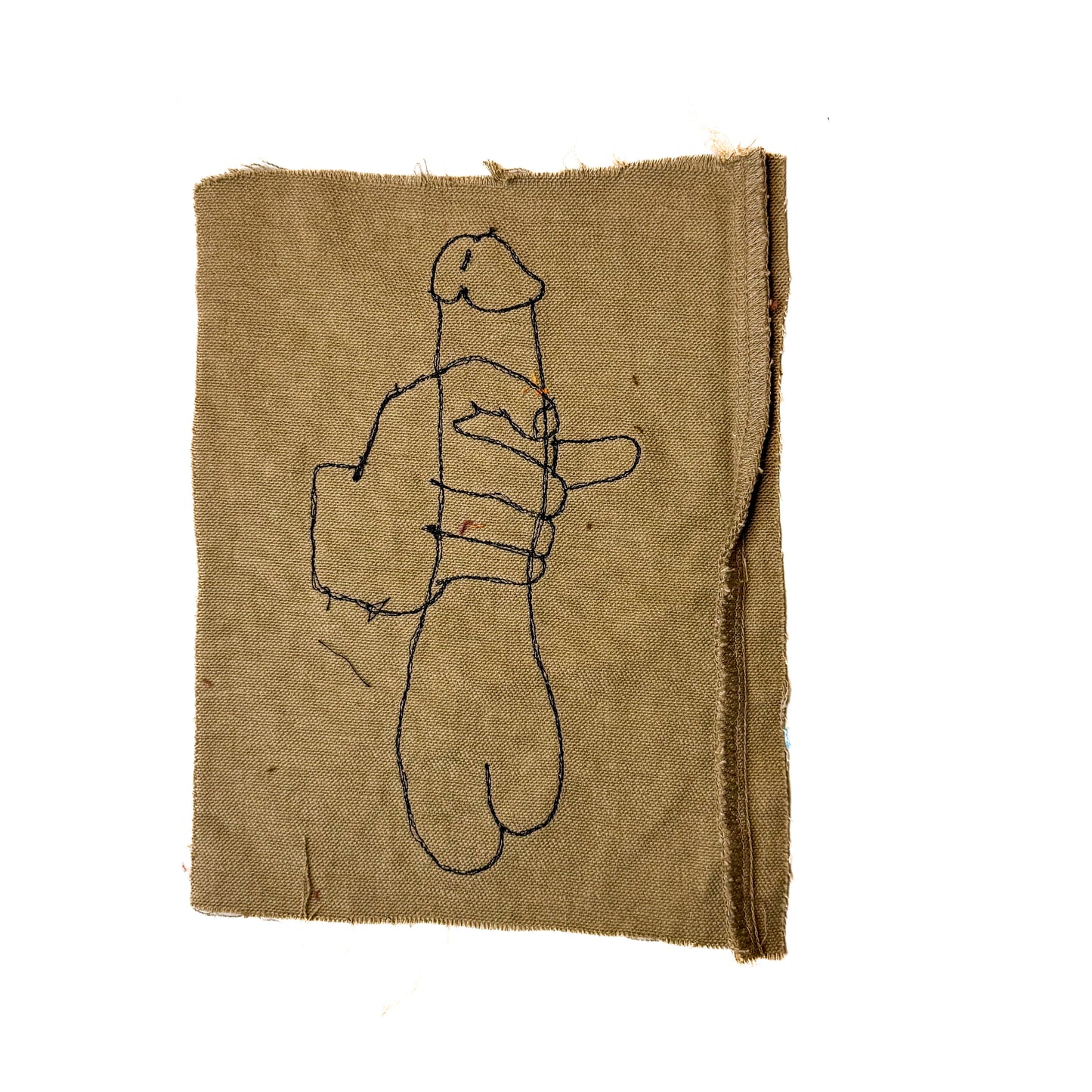 Stroke Sew-On Patch, 6" x 8.5", Denim, Cotton Fabric