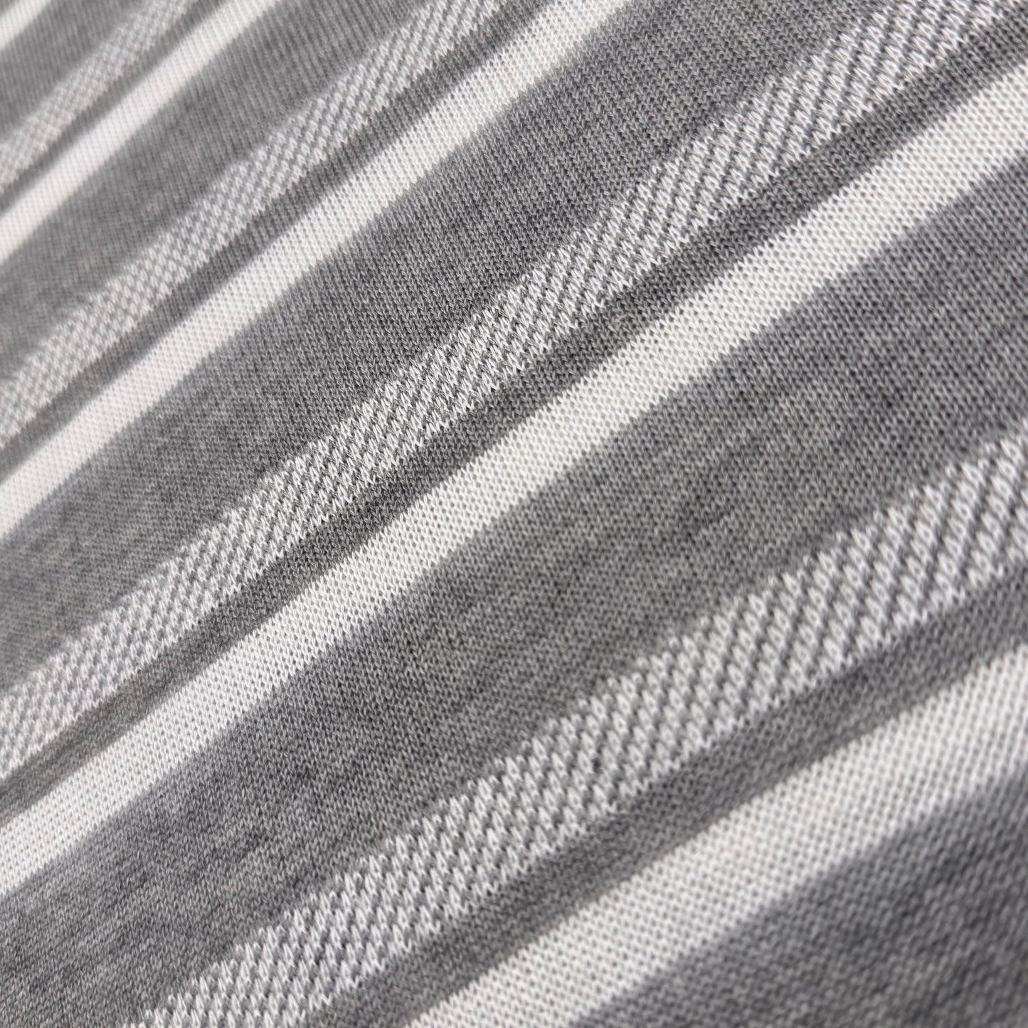 1 Yd x 68" Grey Stripe Synthetic Knit Fabric