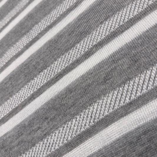 1 Yd x 68" Grey Stripe Synthetic Knit Fabric