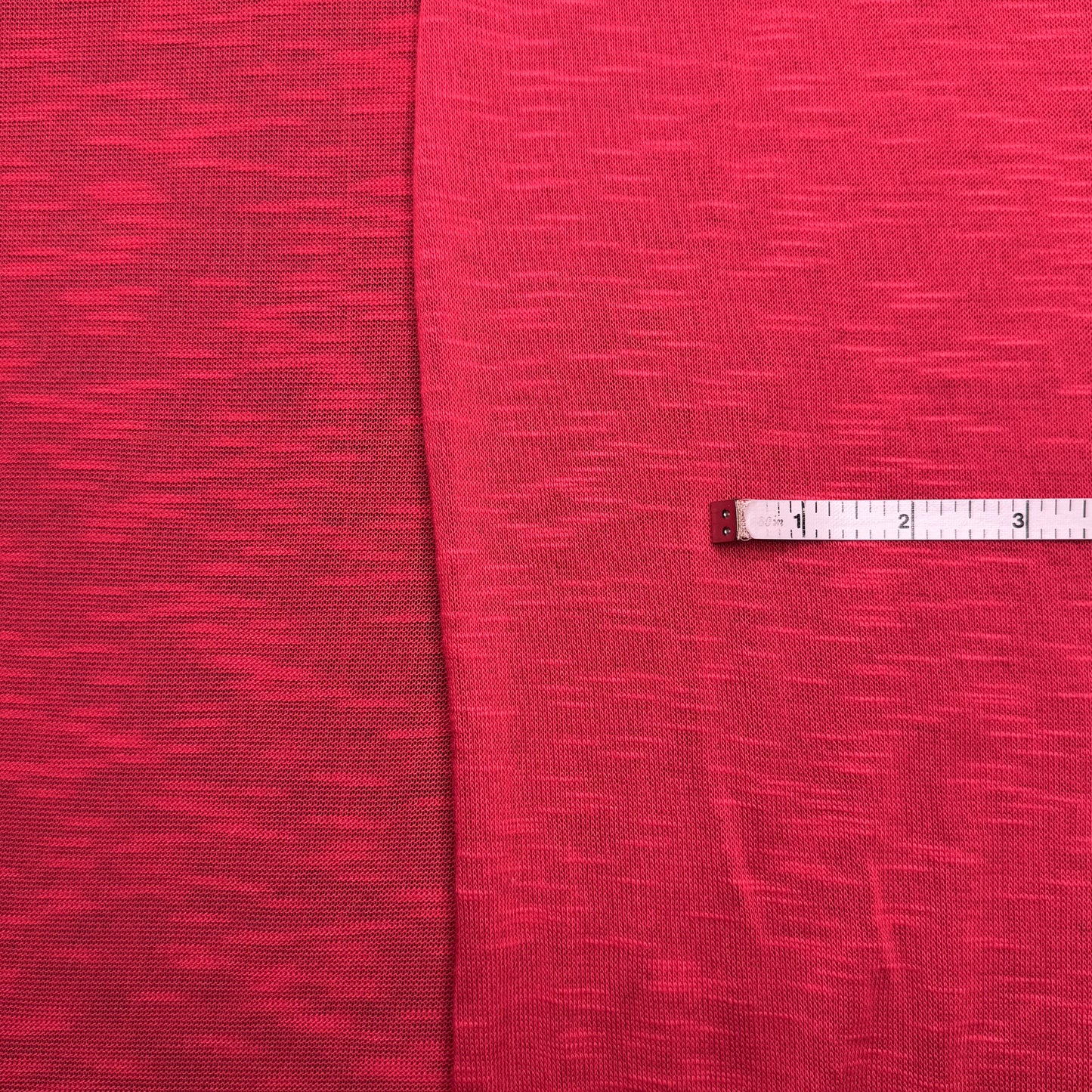 3 1/3 Yds x 68" Red Synthetic Knit Fabric