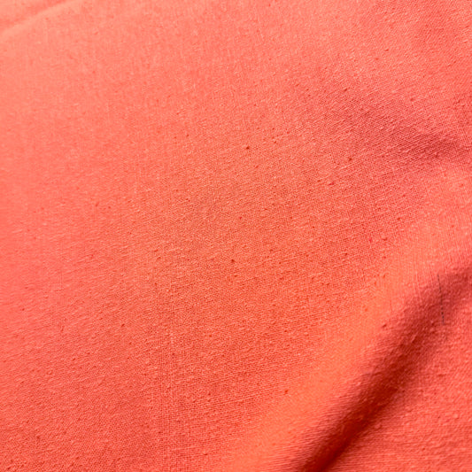 2 1/8 Yds x 45" Orange Textured Silk Fabric