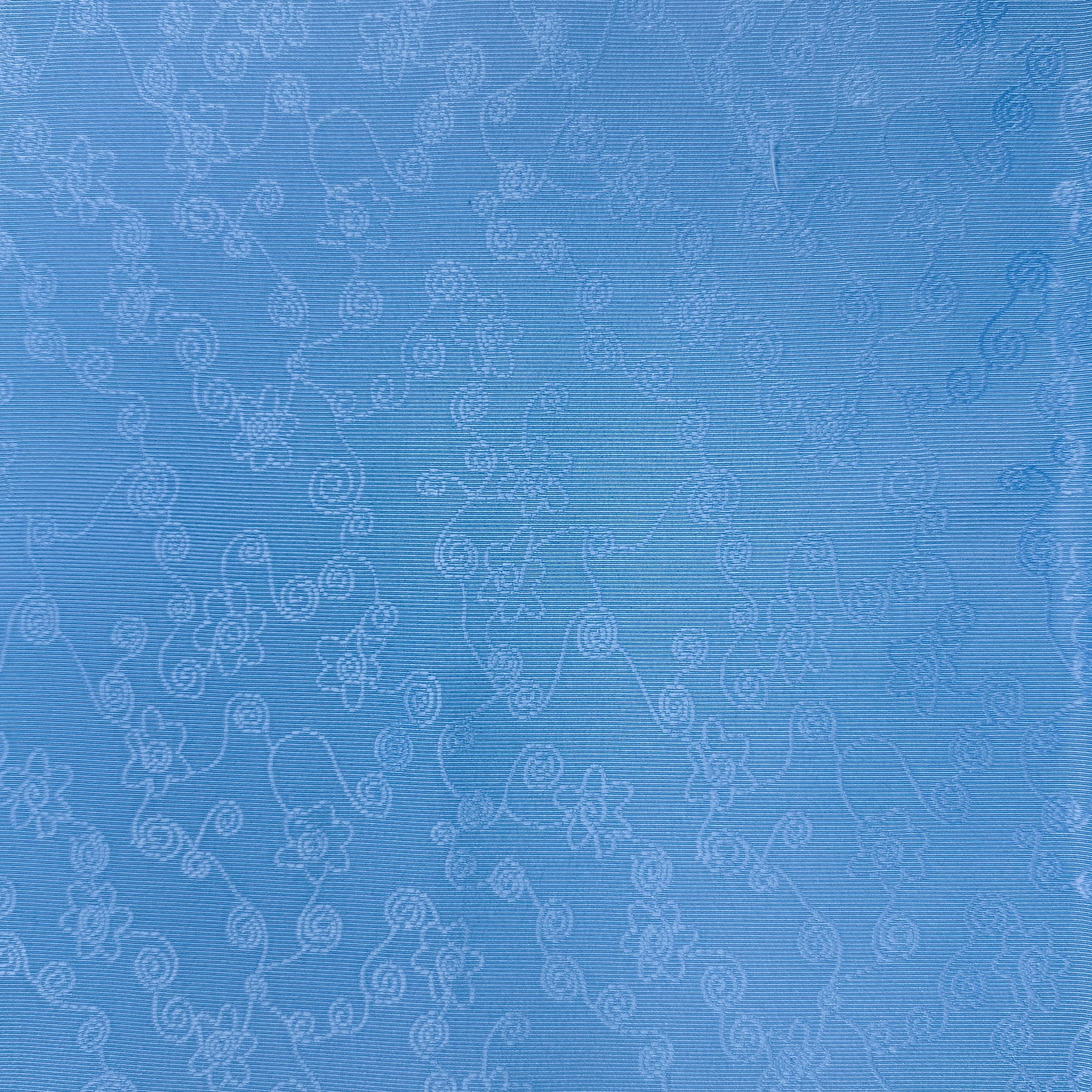 6 Yds x 46" Shiny Light Blue Floral Synthetic Fabric