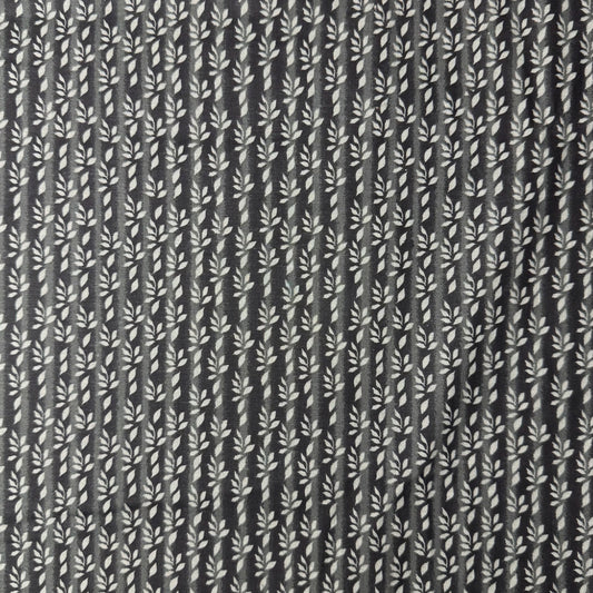 4 1/3 Yds x 45" Grey Stripe Leaves Heide Beth Designs Cotton Fabric