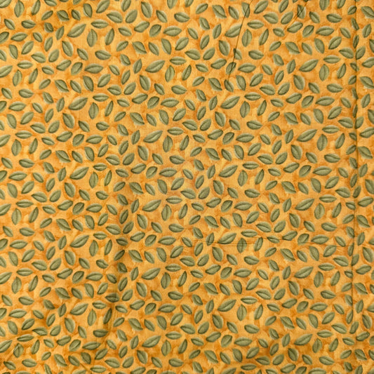 5 2/3 Yds x 44" Green Brown Leaves Marcus Brothers Textiles Cotton Fabric