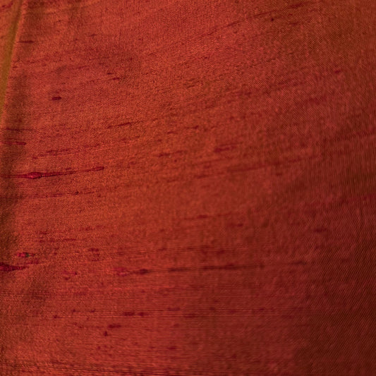 1 Yd x 54" Red Gold DuoTone Textured Silk Fabric