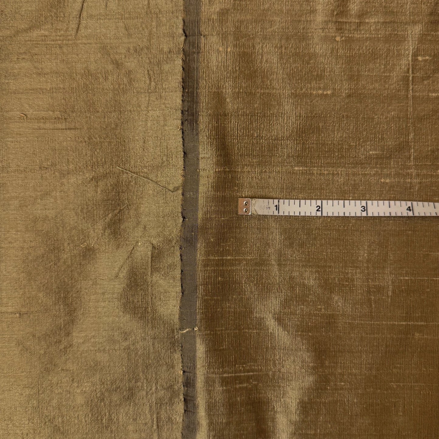 1 1/2 Yd x 44" Gold Textured Silk Fabric